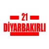 21 Diyarbakırlı Araba Sticker 17x17 Cm Kırmızı