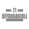 21 Diyarbakırlı Araba Sticker 17x17 Cm Gri