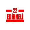 22 Edirneli Araba Sticker 17x17 Cm Kırmızı