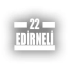 22 Edirneli Araba Sticker 17x17 Cm Beyaz
