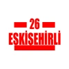 26 Eskişehirli Araba Sticker 17x17 Cm Kırmızı