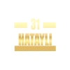 31 Hataylı Araba Sticker 17x17 Cm Gold