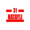 31 Hataylı Araba Sticker 17x17 Cm Kırmızı