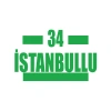 34 İstanbullu Araba Sticker 17x17 Cm Yeşil