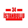34 İstanbullu Araba Sticker 17x17 Cm Kırmızı