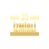 35 İzmirli Araba Sticker 17x17 Cm Gold