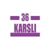 36 Karslı Araba Sticker 17x17 Cm Mor