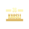 36 Karslı Araba Sticker 17x17 Cm Gold
