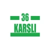 36 Karslı Araba Sticker 17x17 Cm Yeşil