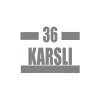 36 Karslı Araba Sticker 17x17 Cm Gri