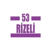 53 Rizeli Araba Sticker 17x17 Cm Mor