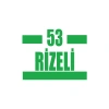 53 Rizeli Araba Sticker 17x17 Cm Yeşil