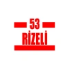 53 Rizeli Araba Sticker 17x17 Cm Kırmızı