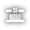 53 Rizeli Araba Sticker 17x17 Cm Beyaz
