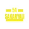54 Sakaryalı Araba Sticker 17x17 Cm Sarı
