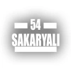 54 Sakaryalı Araba Sticker 17x17 Cm Beyaz