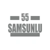 55 Samsunlu Araba Sticker 17x17 Cm Gri