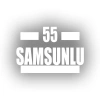 55 Samsunlu Araba Sticker 17x17 Cm Beyaz
