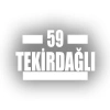 59 Tekirdağlı Araba Sticker 17x17 Cm Beyaz