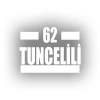 62 Tuncelili Araba Sticker 17x17 Cm Beyaz