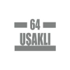 64 Uşaklı Araba Sticker 17x17 Cm Gri