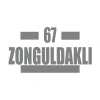 67 Zonguldaklı Araba Sticker 17x17 Cm Gri