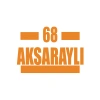 68 Aksaraylı Araba Sticker 17x17 Cm Turuncu