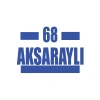 68 Aksaraylı Araba Sticker 17x17 Cm Mavi