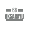 68 Aksaraylı Araba Sticker 17x17 Cm Gri