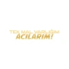 Tek Mal Varlığım Acılarım Araba Sticker 17x17 Cm Gold