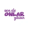 Sen de Onlar Gibisin Araba Sticker 17x17 Cm Mor