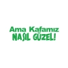 Ama Kafamız Nasıl Güzel Araba Sticker 17x17 Cm Yeşil