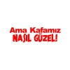 Ama Kafamız Nasıl Güzel Araba Sticker 17x17 Cm Kırmızı