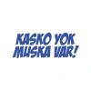 Kasko Yok Muska Var Araba Sticker 17x17 Cm Mavi