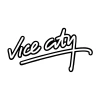 Vice City Araba Sticker 17x17 Cm Siyah