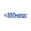 %100 Music Araba Sticker 17x17 Cm Mavi