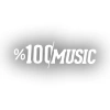 %100 Music Araba Sticker 17x17 Cm Beyaz