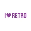 I Love Retro Araba Sticker 17x17 Cm Mor