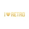 I Love Retro Araba Sticker 17x17 Cm Gold