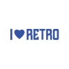 I Love Retro Araba Sticker 17x17 Cm Mavi
