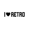 I Love Retro Araba Sticker 17x17 Cm Siyah
