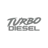Turbo Diesel Araba Sticker 17x17 Cm Gri