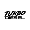 Turbo Diesel Araba Sticker 17x17 Cm Siyah