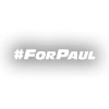 #ForPaul Araba Sticker 17x17 Cm Beyaz