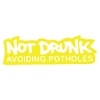 Not Drunk Avoiding Potholes 17x17 Cm Sarı