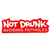 Not Drunk Avoiding Potholes 17x17 Cm Kırmızı