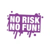 No Risk No Fun Araba Sticker 17x17 Cm Mor