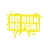 No Risk No Fun Araba Sticker 17x17 Cm Sarı
