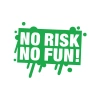 No Risk No Fun Araba Sticker 17x17 Cm Yeşil