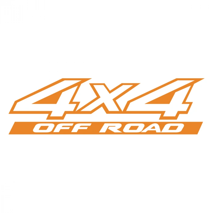 4x4 Ofroad Sticker 17x17 Cm Turuncu